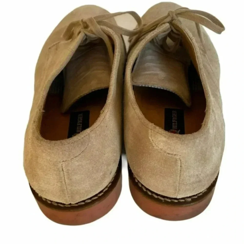 Tommy Hilfiger men’s 11M tan suede Oxford shoes‎
